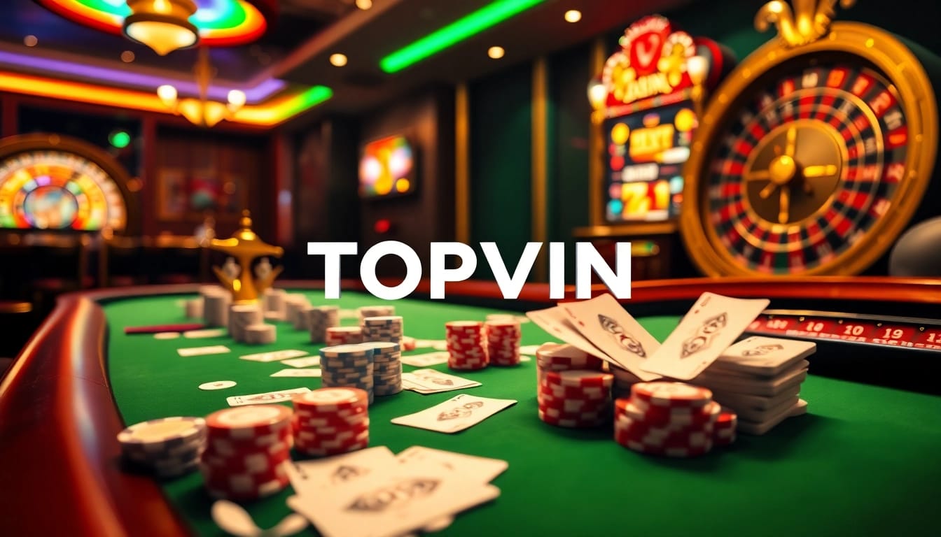 Experience the excitement of Topvin's casino with immersive gaming, roulette, and vibrant slot machines.