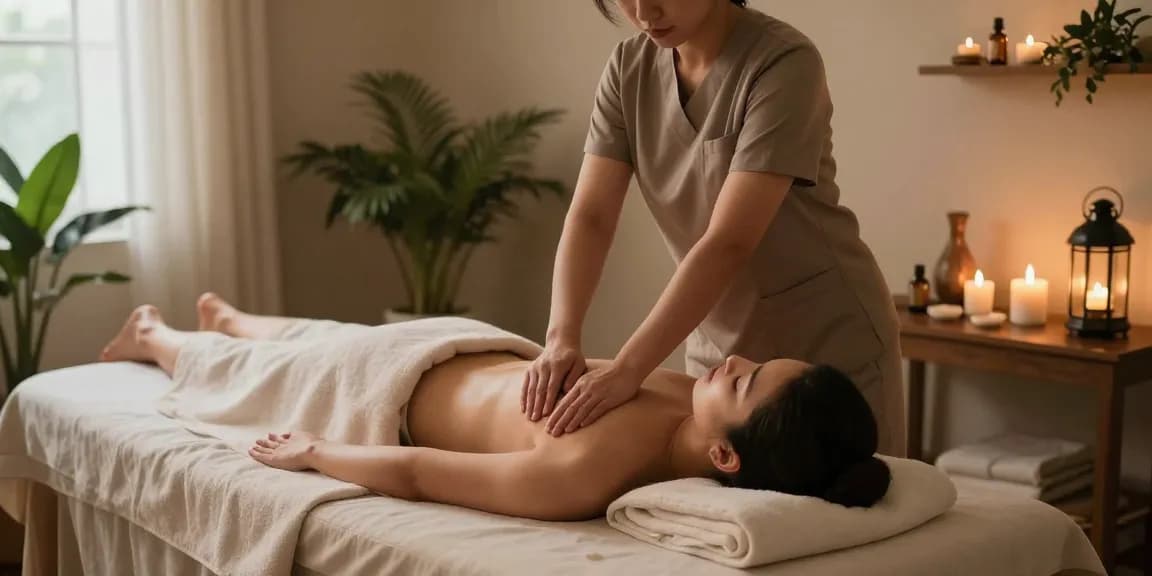 Relaxing Swedish massage session showcasing a professional therapist using soothing techniques in a serene spa setting.