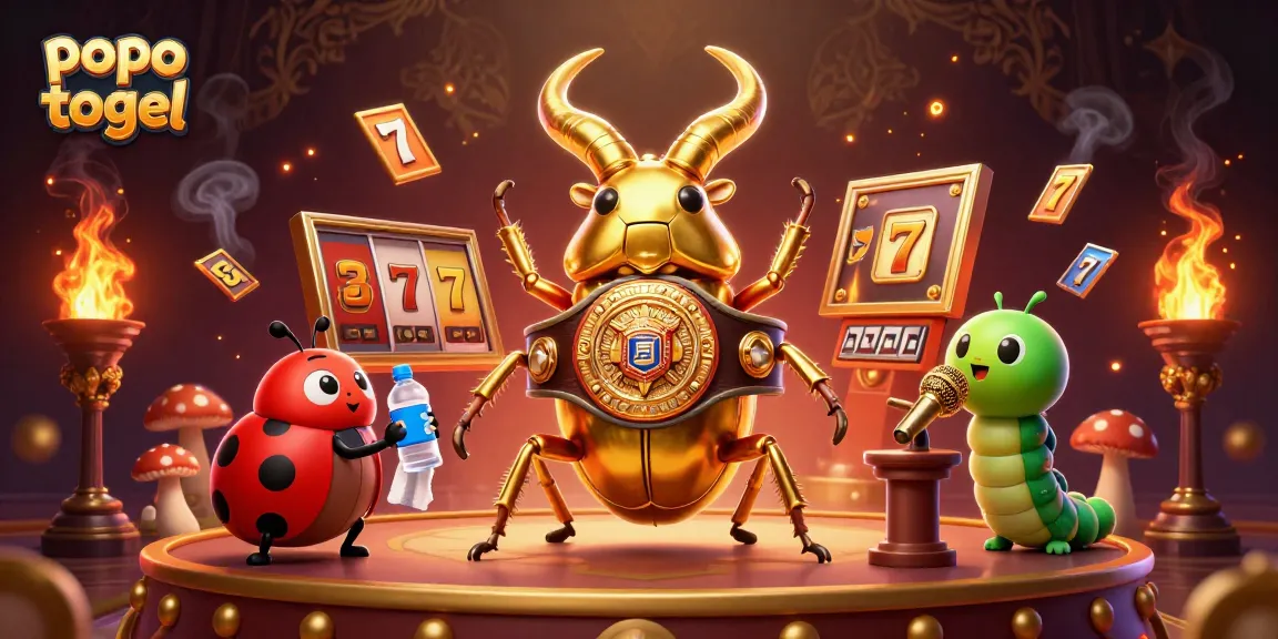 Experience the fun of popo togel with a dynamic casino illustration showcasing vibrant slot elements.