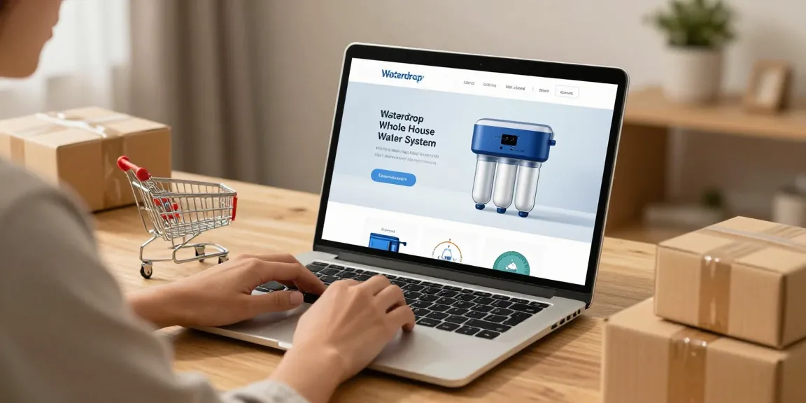 Buyer's guide for Waterdrop 3-Stage Whole House Water Filter System on e-commerce platform.