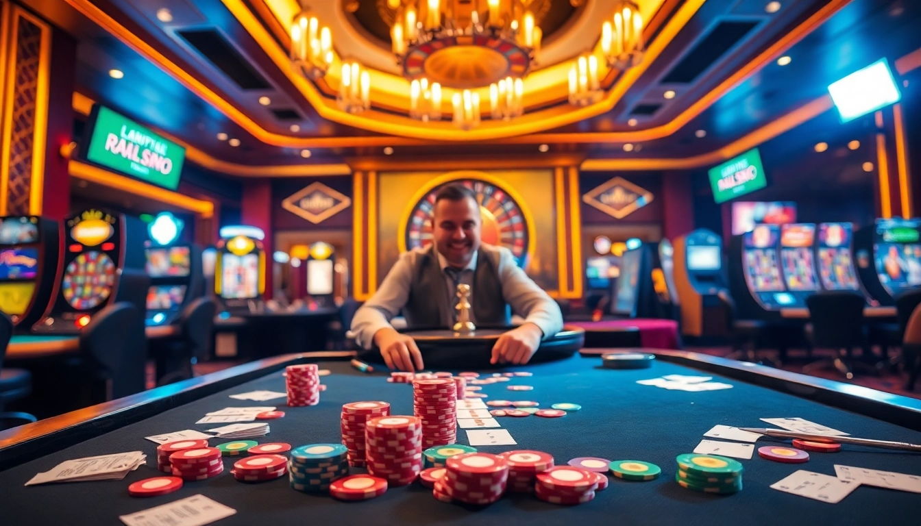 Experience the thrill of gambling while Magrehistro at an exciting casino table.
