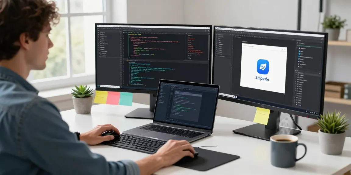 Capture of software engineer at modern desk showcasing snipaste官网 application for screenshot efficiency