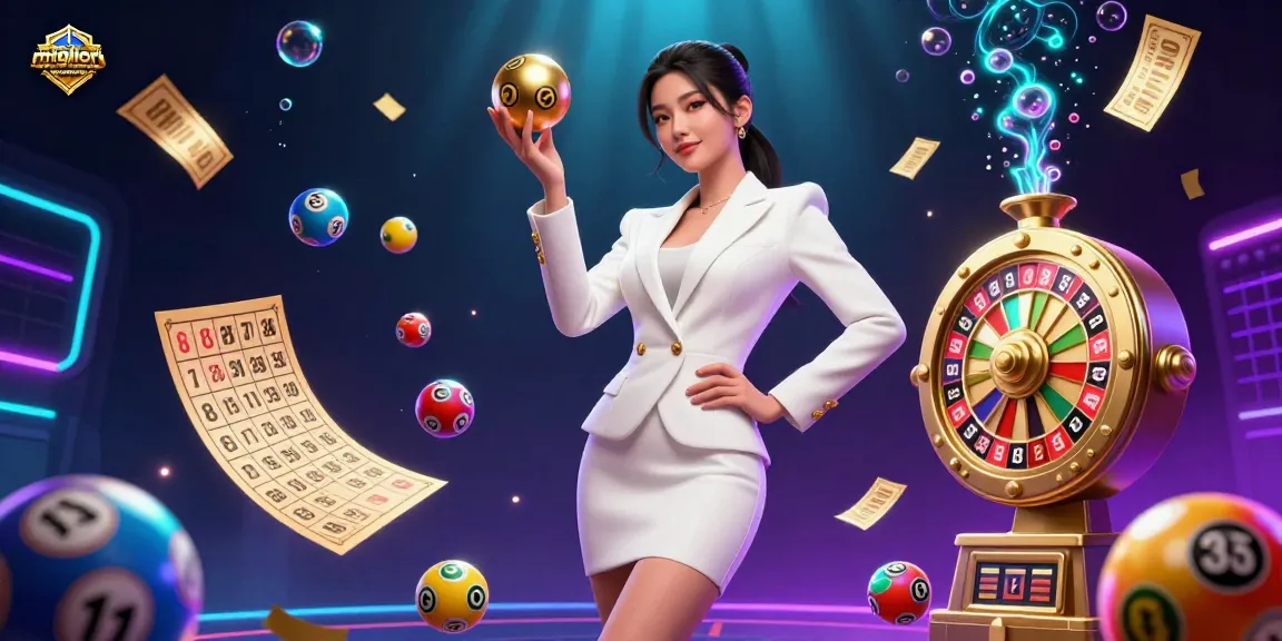 Gioca ai migliori casinò online non AAMS con un'illustrazione 3D vivace che presenta elementi di lotteria e l'emozione del casinò.