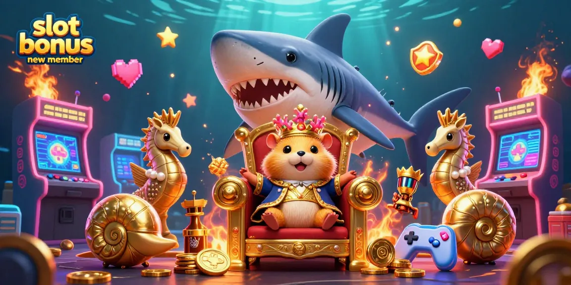 Experience thrilling wins with slot bonus new member in a vibrant 3D casino scene