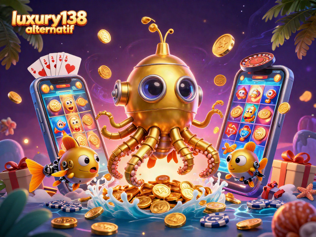 Permainan seru di luxury138 alternatif dengan kraken emas dan slot game yang menarik.