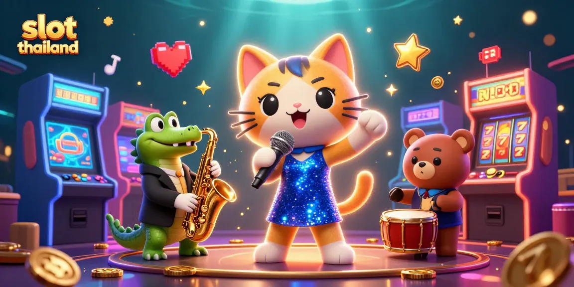 Experience vibrant slot thailand gaming with animated characters and casino elements.