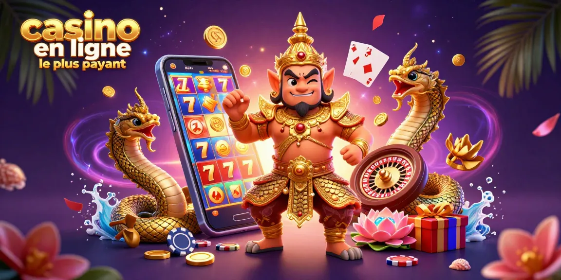 Jouez à des jeux passionnants au casino en ligne le plus payant avec notre illustration 3D vibrante de personnages gardiens et d'éléments de machines à sous.