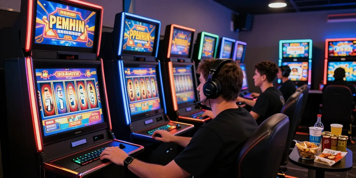 Player enjoying the thrilling experience of online slot games at garuda303, surrounded by vibrant visuals and exciting ambiance.