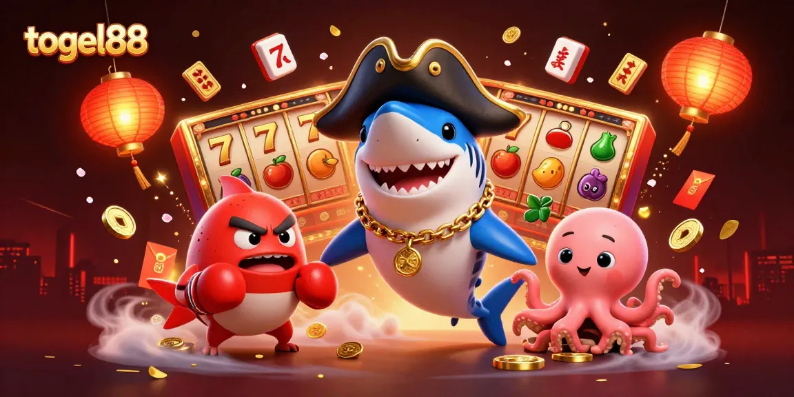 Experience thrilling gameplay at togel88 with a vibrant illustration featuring winning symbols, characters, and festive elements.