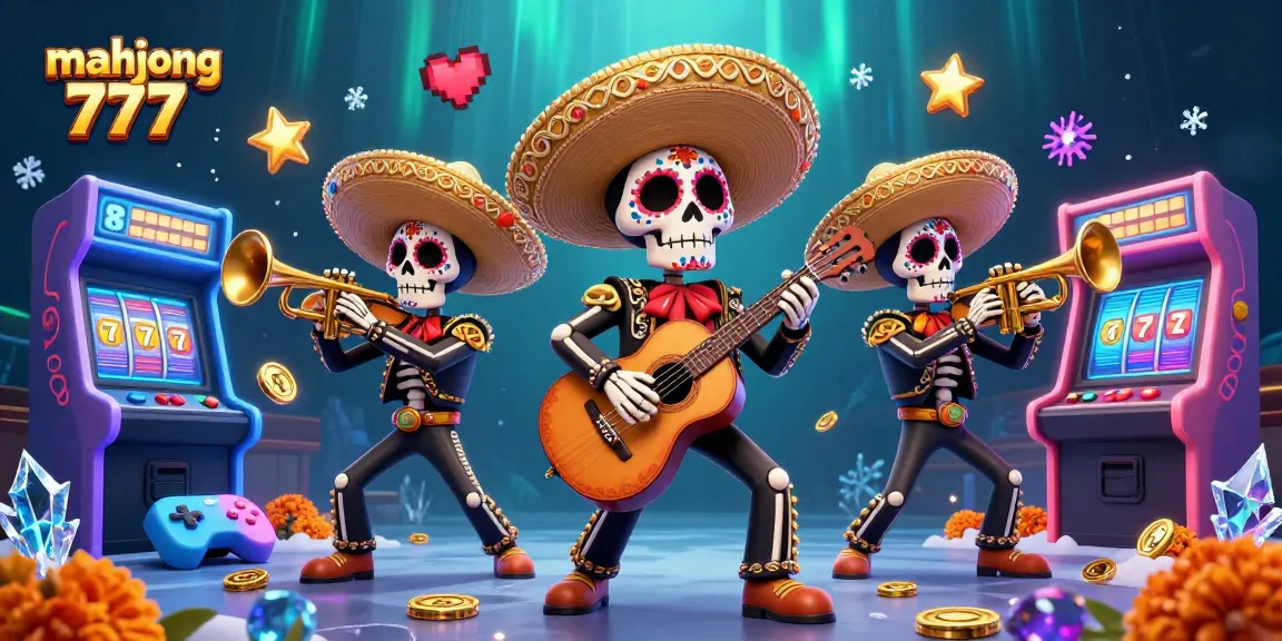 Experience the vibrant world of Mahjong 777 with a lively mariachi band in a casino-themed setting.