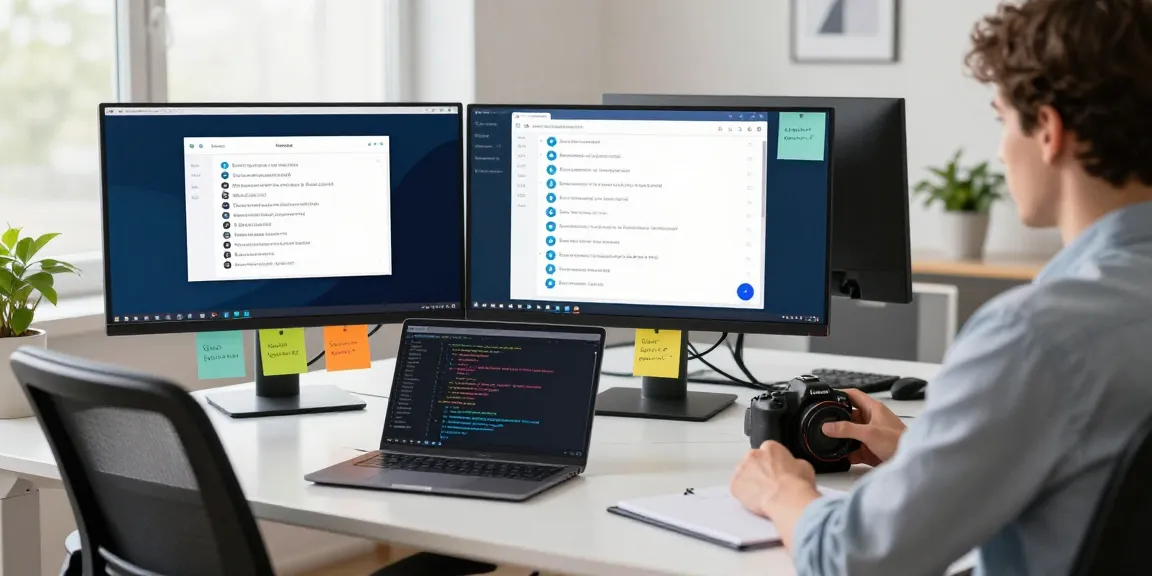 纸飞机中文版 displayed in a modern workspace with vibrant screens and brainstorming notes.