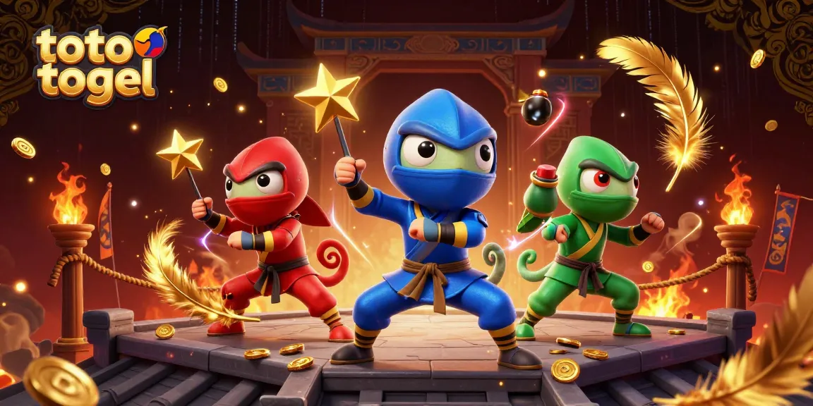Ikuti aksi toto togel yang mendebarkan dengan tim ninja chameleon dalam suasana 3D yang cerah dan dinamis.