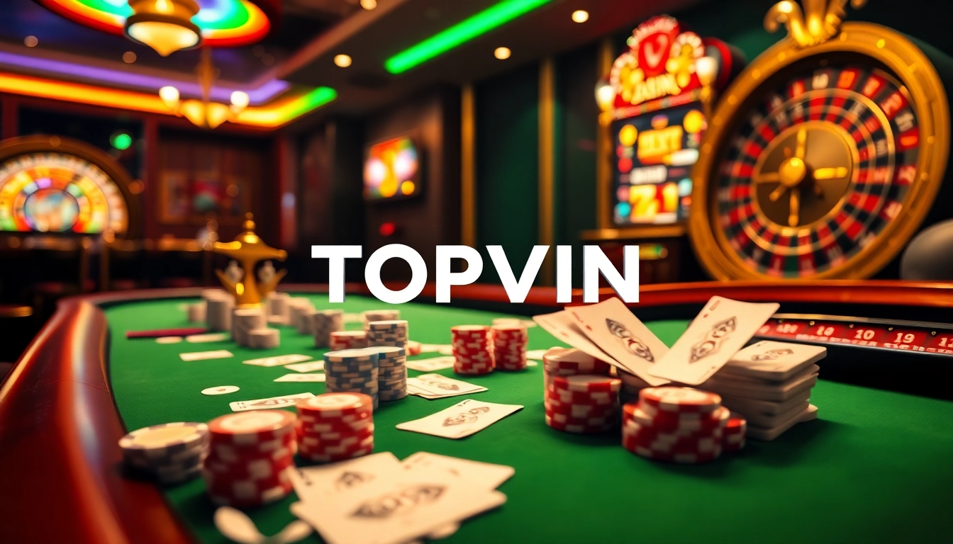 Experience the excitement of Topvin's casino with immersive gaming, roulette, and vibrant slot machines.
