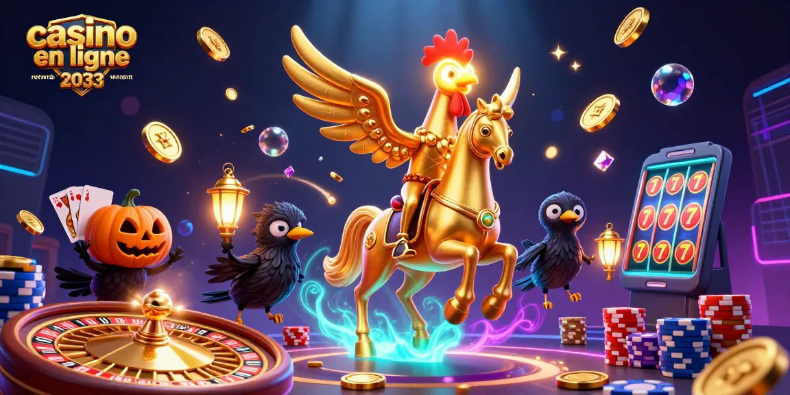 Scène dynamique de casino en ligne retrait immédiat 2033 avec des personnages de jeux captivants.