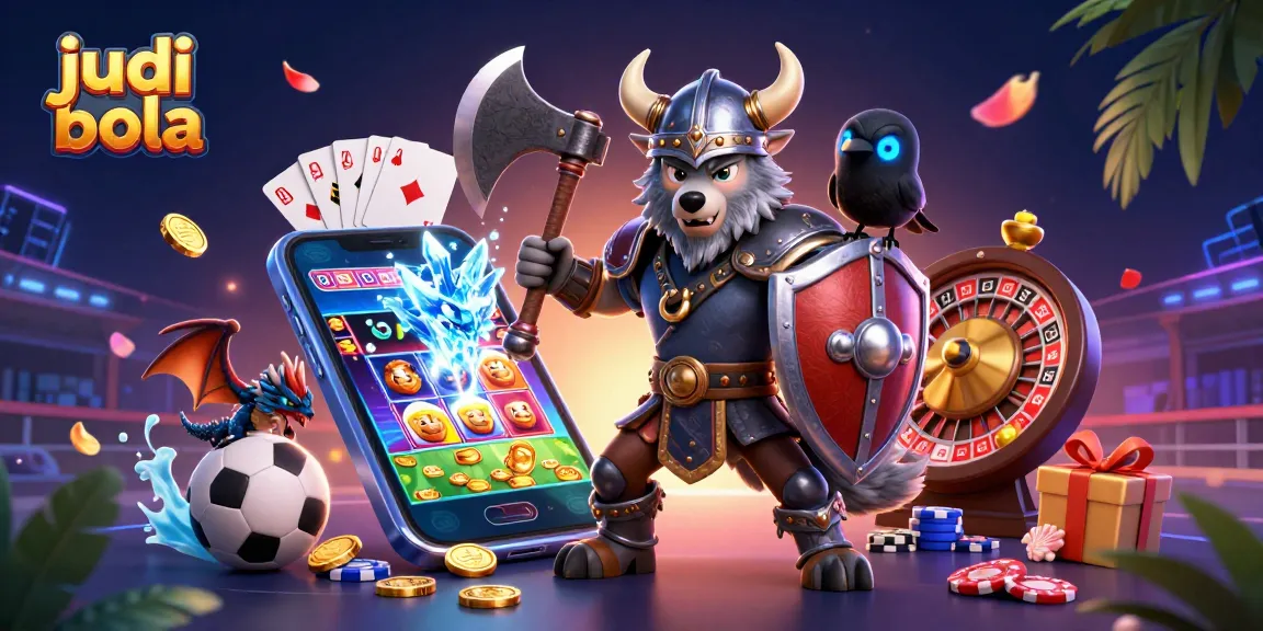 Engage in judi bola betting strategies while enjoying a vibrant 3D casino scene.
