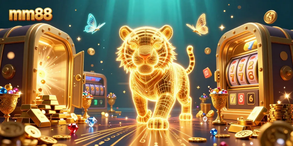 Experience the thrilling world of mm88 with golden treasures and vibrant casino scenes.