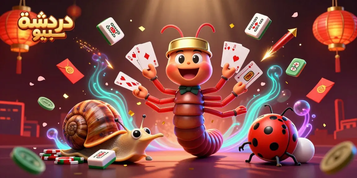 Play fun دردشة فيديو with a vibrant casino-themed illustration of characters engaging energetically.