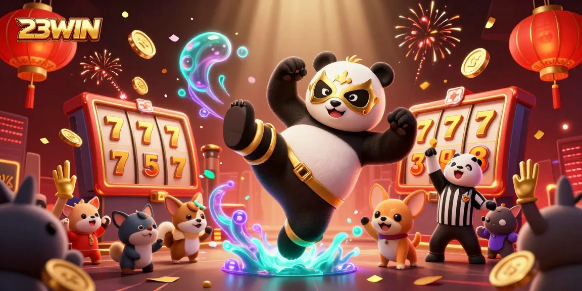 Experience vibrant action at 23WIN as the panda wrestling champion delivers fun in a packed casino.