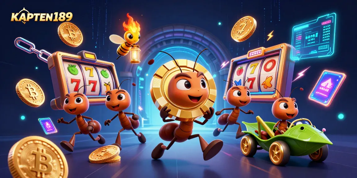 KAPTEN189 menawarkan permainan slot online seru dengan chip poker raksasa dan suasana penuh warna.
