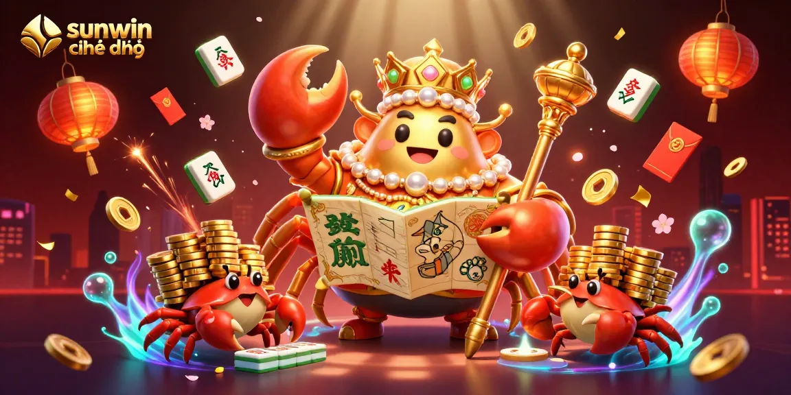 Experience the vibrant gaming world at sunwin chính thức with a captivating crab emperor illustrating luxury and excitement.