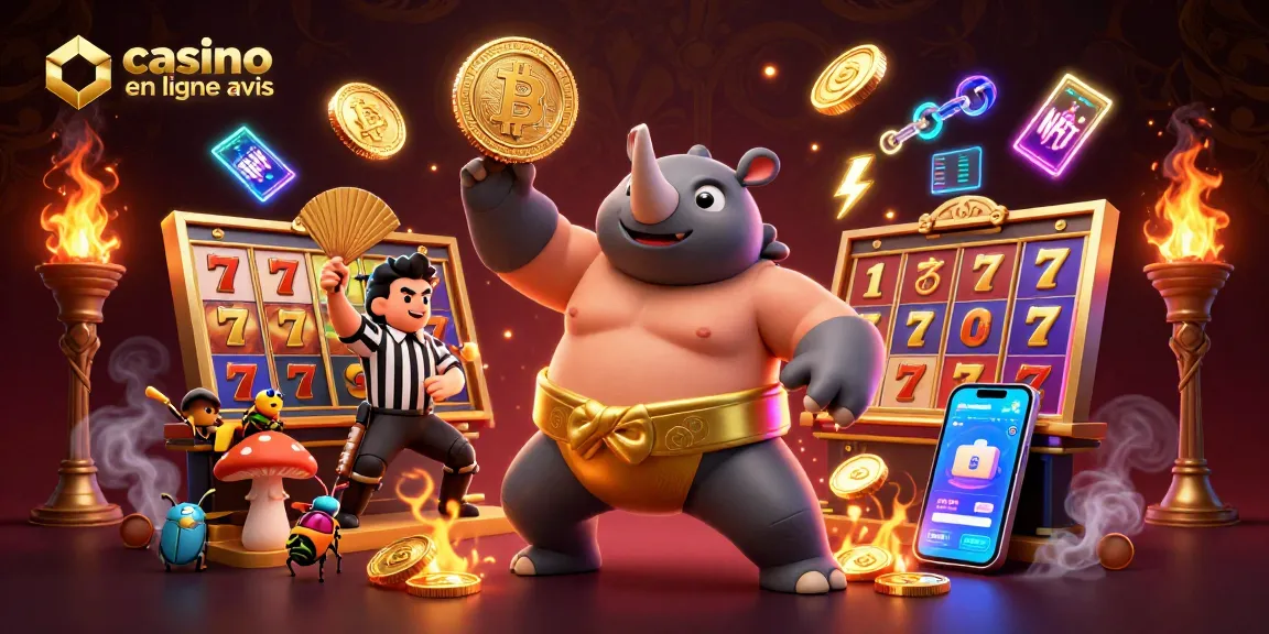 Des spectateurs insectes admirent un combat de sumo au casino en ligne avis avec des pièces d'or volant dans les airs.