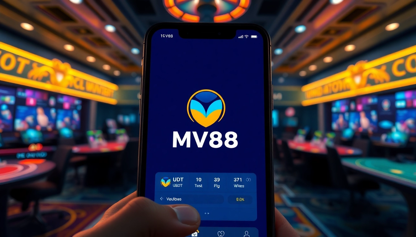MV 88 platform interface showcasing modern features for secure and engaging online gambling.
