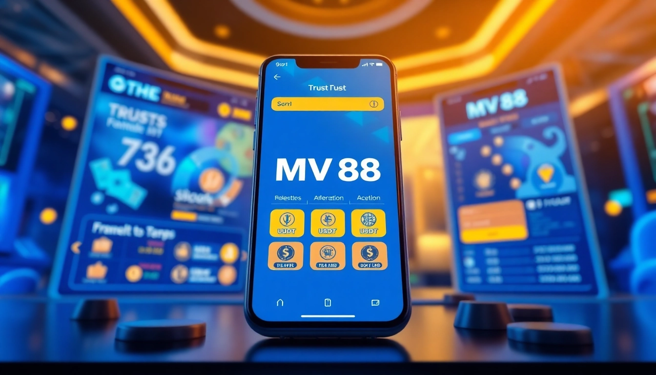 MV 88 online platform showcasing user-friendly app for secure USDT transactions.