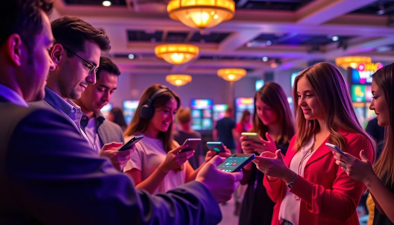 Engaging online gambling platform interface showcasing af88.com on multiple devices, emphasizing user experience and excitement.