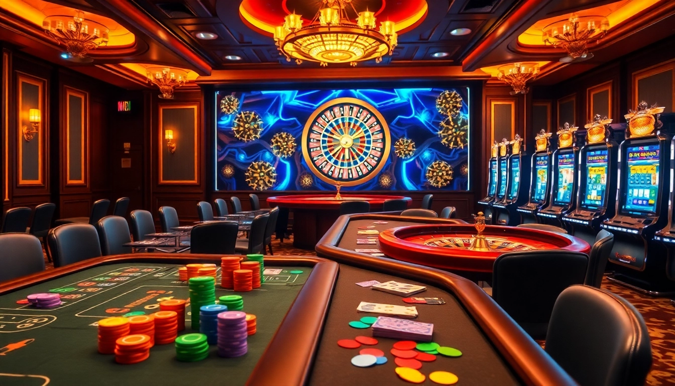Experience high-stakes gaming excitement with nohu90 com in a vibrant casino setting.