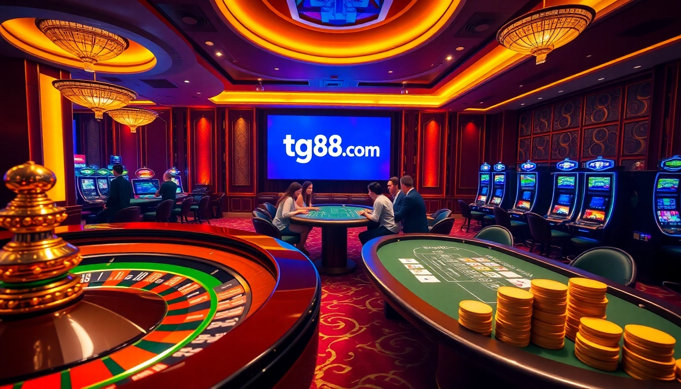 Experience thrilling gambling excitement at tg88.com with vibrant poker and roulette action.