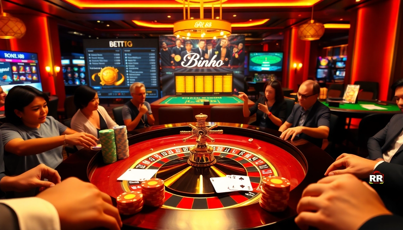 Experience high-stakes gaming at RR 88 with vibrant casino elements and thrilling roulette action.