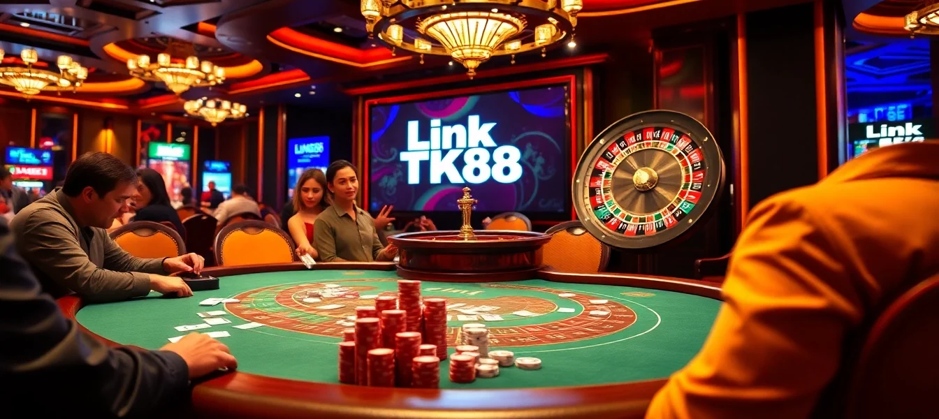 Experience the thrill of gambling at Link TK88 with vibrant casino tables and exciting gameplay.