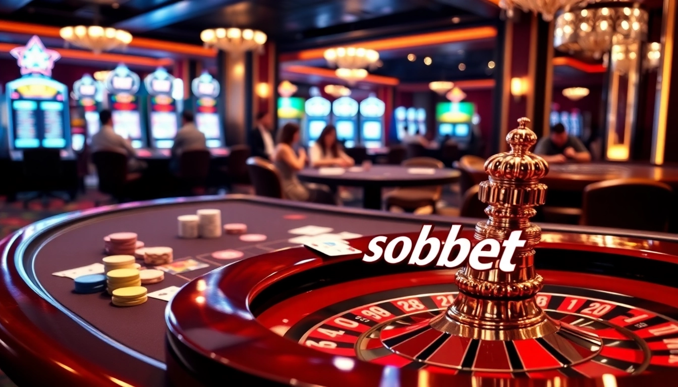 Experience thrilling sbobet online betting at a luxurious casino table.