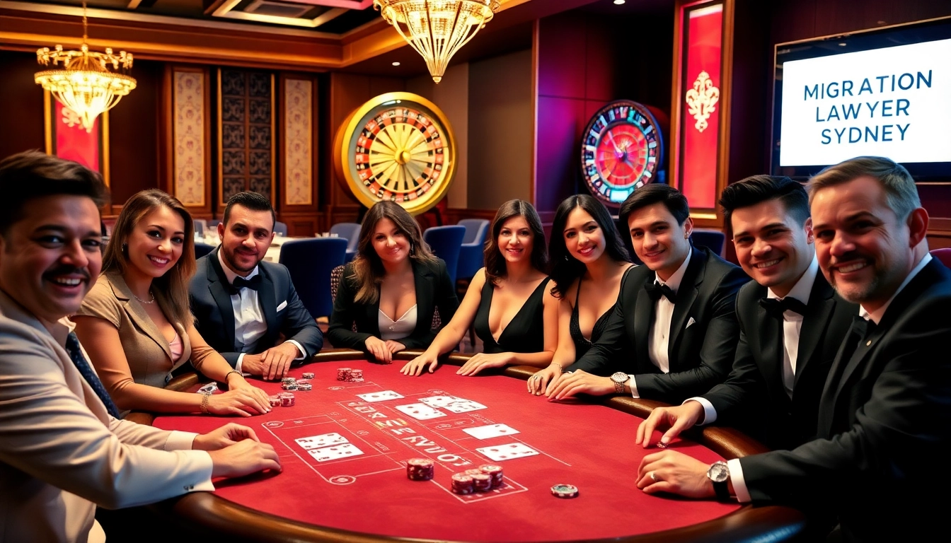 Experience the excitement with a migration lawyer Sydney at a vibrant casino table.