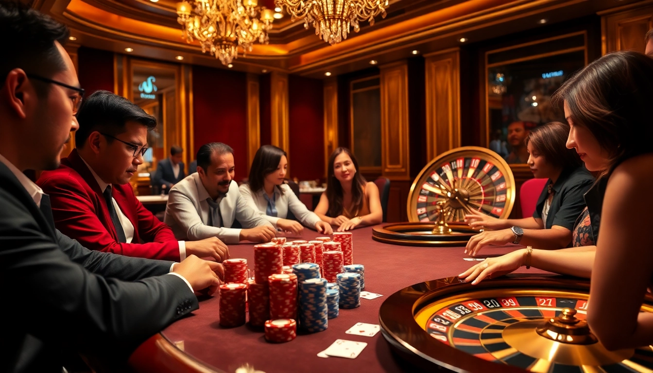 Experience the excitement of gambling with Vua99 nhà cái uy tín showcasing a lively poker game.