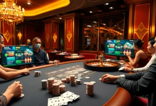 Play exciting games at https://au88.select/ with vibrant casino visuals and players enjoying thrilling bets.