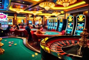 Experience the thrill of nohu gambling with vibrant poker tables and spinning roulette wheels.