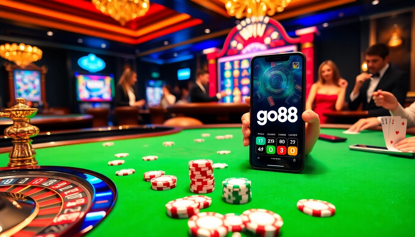 Excited players enjoying various gambling experiences at go88 casino tables.