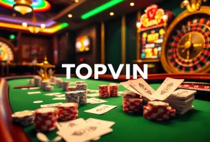 Experience the excitement of Topvin's casino with immersive gaming, roulette, and vibrant slot machines.