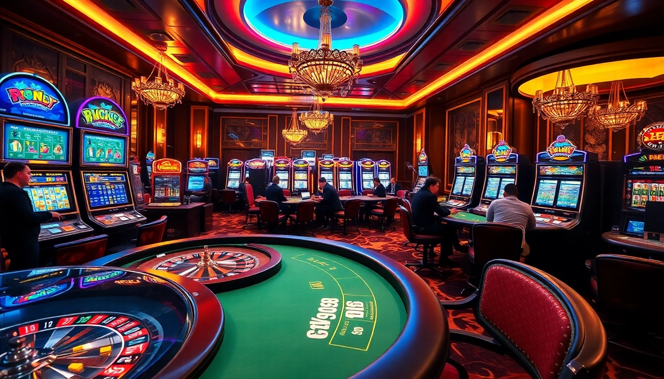 Experience thrilling gameplay with pen 4d at high-stakes slot machines in a luxurious casino setting.