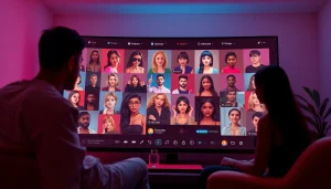 NSFW AI characters engaging in a vibrant digital chatroom.