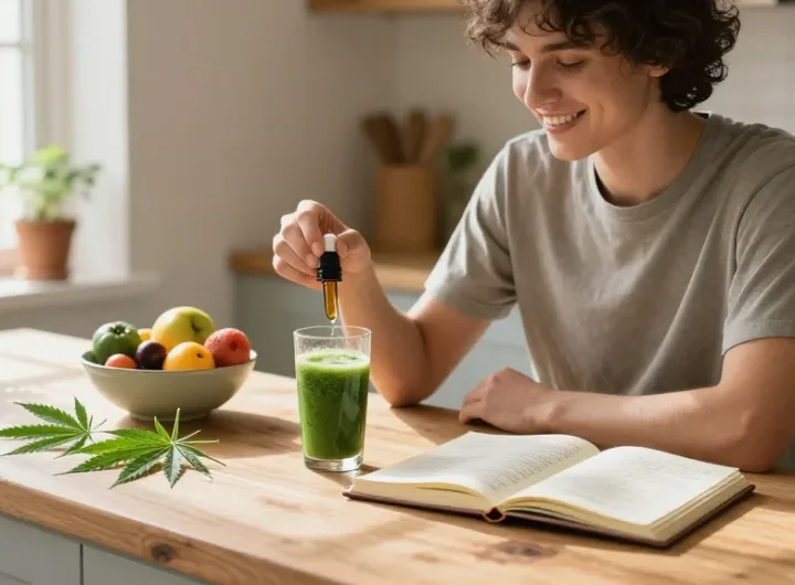 Properloud CBD tincture and hemp products in a serene morning wellness routine.