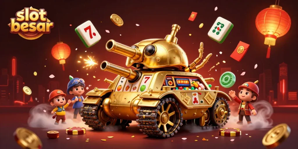 Experience thrilling gameplay with slot besar inside a golden beetle tank casino.