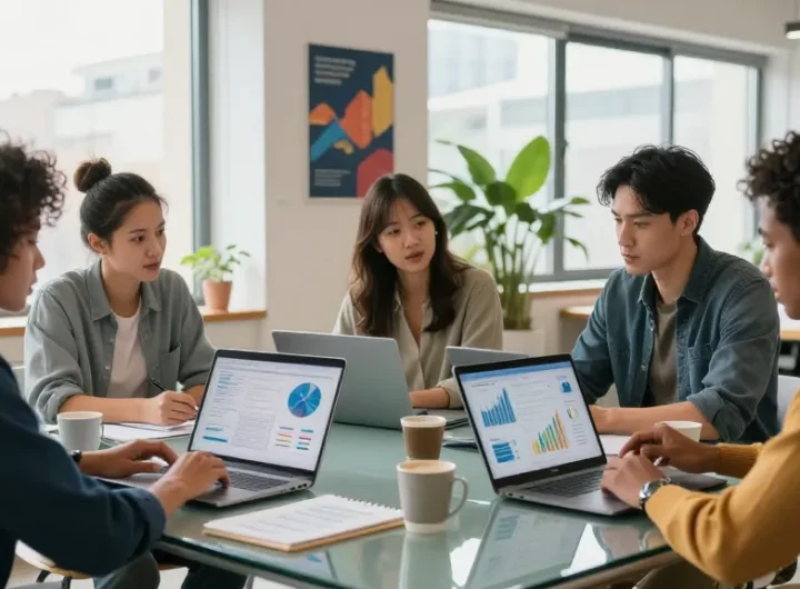 Team discussing 24/7 Clones strategies in a modern workspace